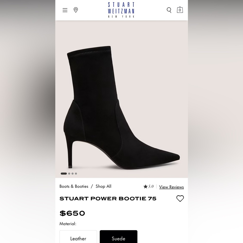 Stuart Weitzman Black Heeled Boots